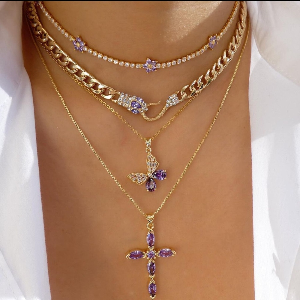 Purple Tika Flower Choker 🌸